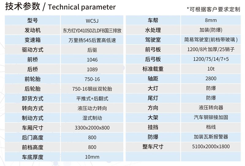 WC5J防爆無(wú)軌膠輪車(chē)